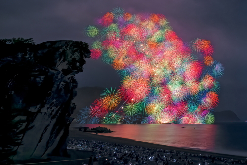 2024年8月17日熊野大花火大会彩色千輪